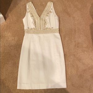 Lily Pulitzer White & Gold Dress